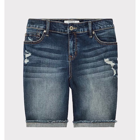 torrid Pants - NEVER WORN Torrid 24 High Rise Bermuda Short - Vintage Stretch Dark Wash